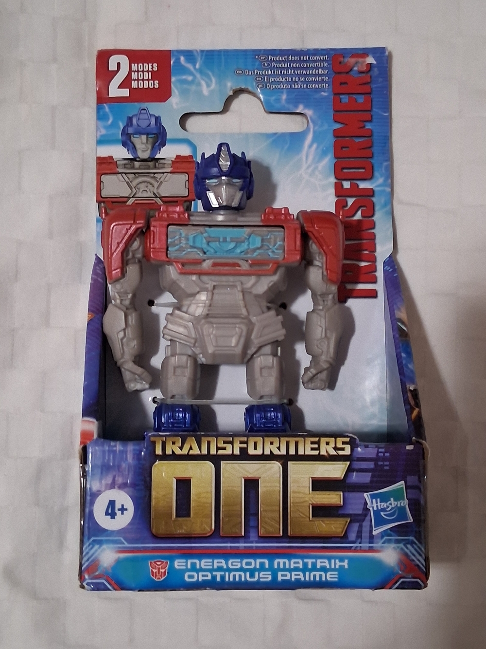 Hasbro Transformers ONE Energon Matrix Optimus Prime Figure - Red, Blue, Gray